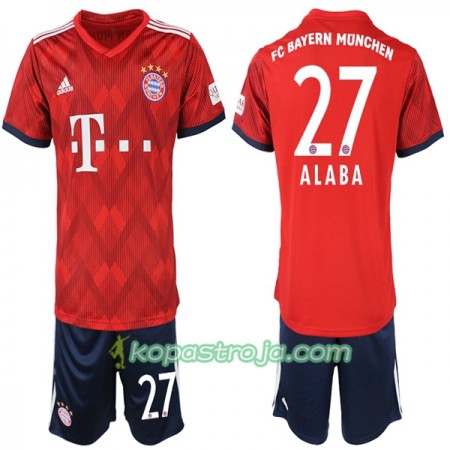 Billiga Fotbollströjor FC Bayern München Alaba 27 Barn Hemma tröja 2018/19 Kortärmad
